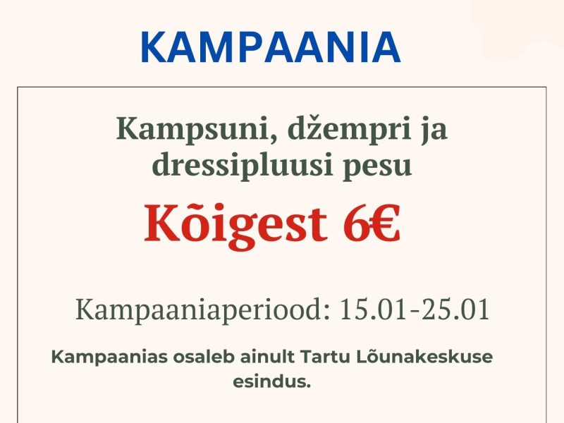 Lõunakeskus, jaanuar 2026